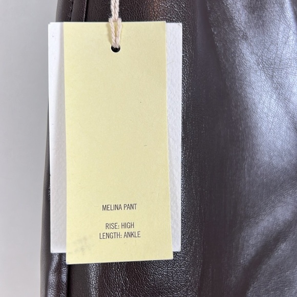 NWT Wilfred Melina Vegan Leather Pants Mocha Brown | Size 10 - Picture 6 of 9